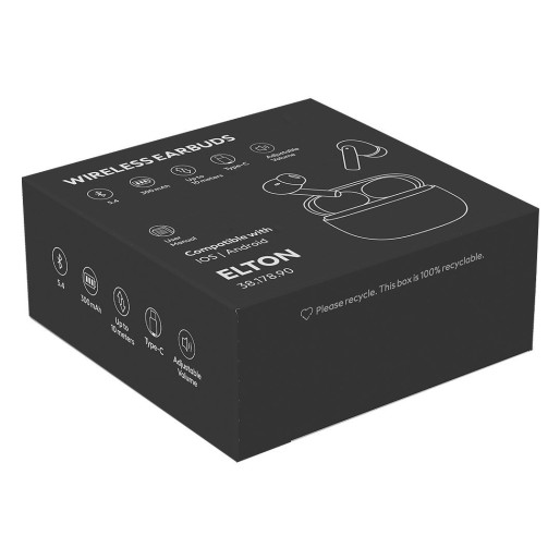 ELTON, wireless stereo earbuds, white