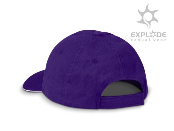 SPRINT, cap, sandwich, 6 panels, 100% cotton, purple