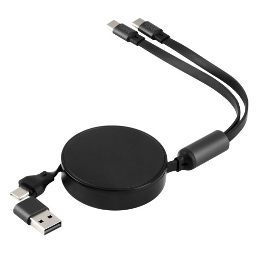 MAX 2IN1, usb type-c charging and data cable, 2 in 1, 100w, black