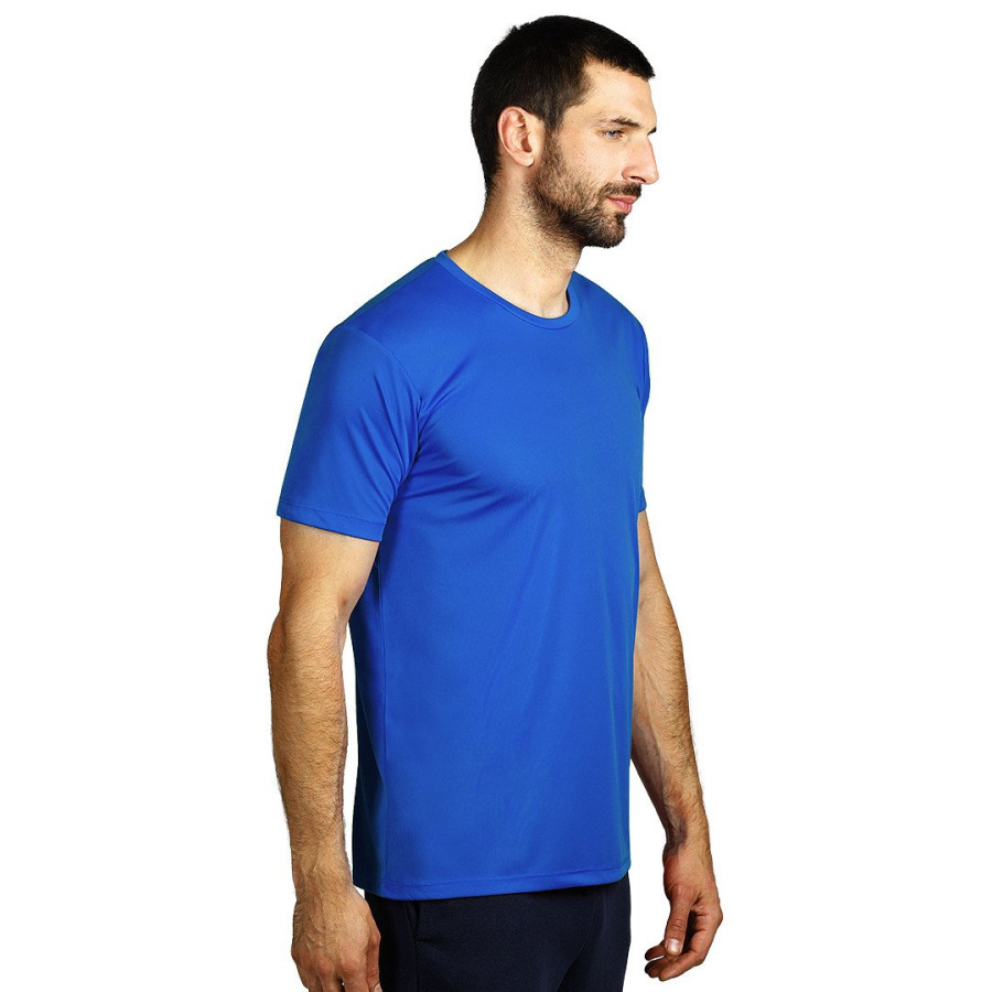TEE, sports t-shirt, 100% polyester, royal blue