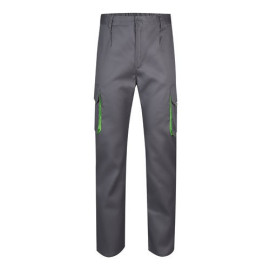 VL HYPNOS. Two-tone multi-pocket twill trousers (200g/m²), in cotton (35%) and polyester (65%)