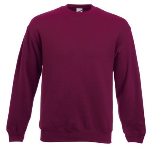 Fruit of the Loom, Classic Set-in Sweat, klasični muški duks,burgundi , XL