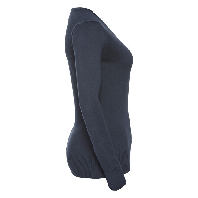 Ženski štrikani džemper na V izrez