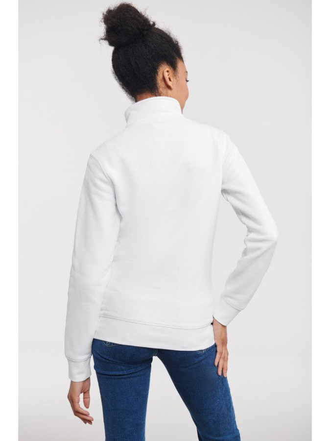 RUSSELL Ladies' Authentic Zip Up Sweatshirt, white, XS