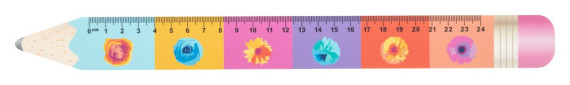 Sharpy 24 24 cm ruler, pencil
