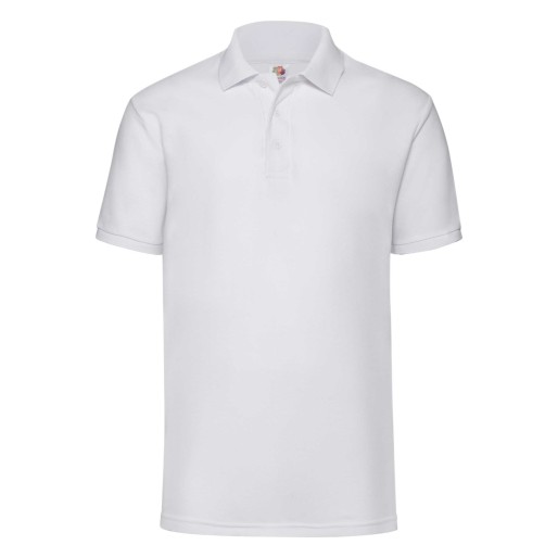 Fruit of the Loom, 65/35, polo shirt for men, white, XL