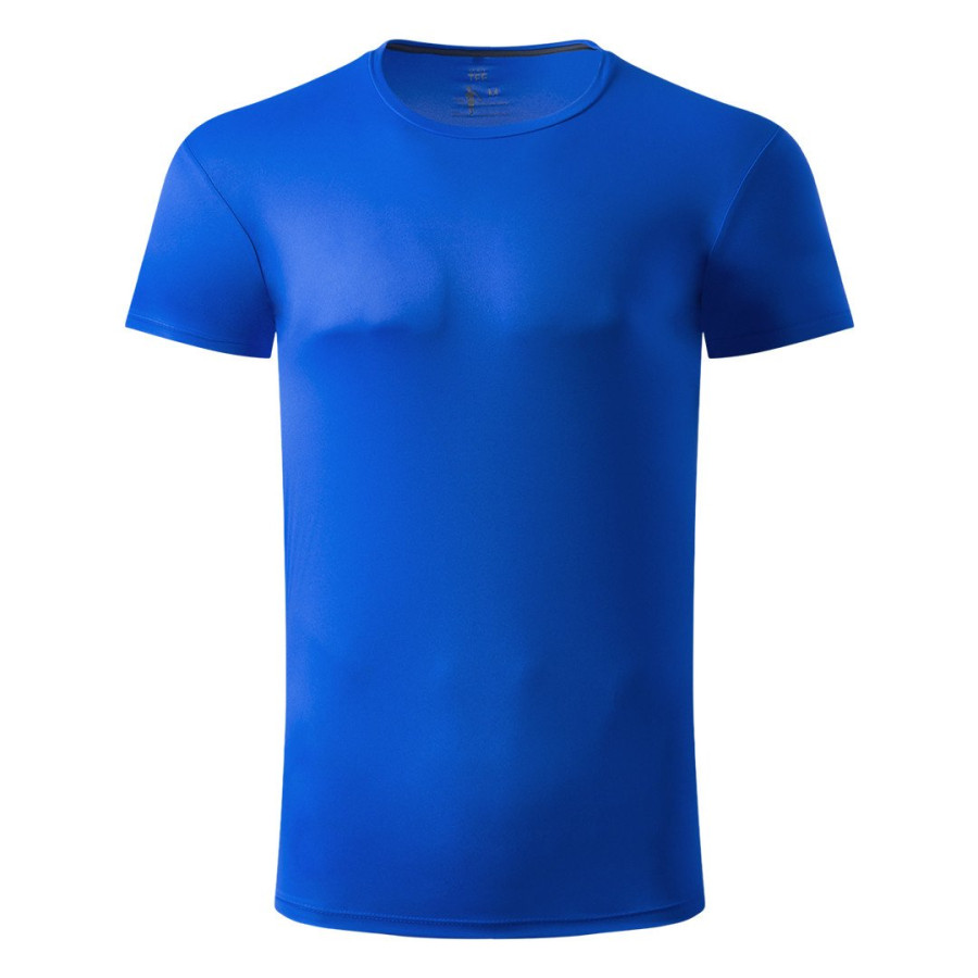 TEE, sports t-shirt, 100% polyester, royal blue
