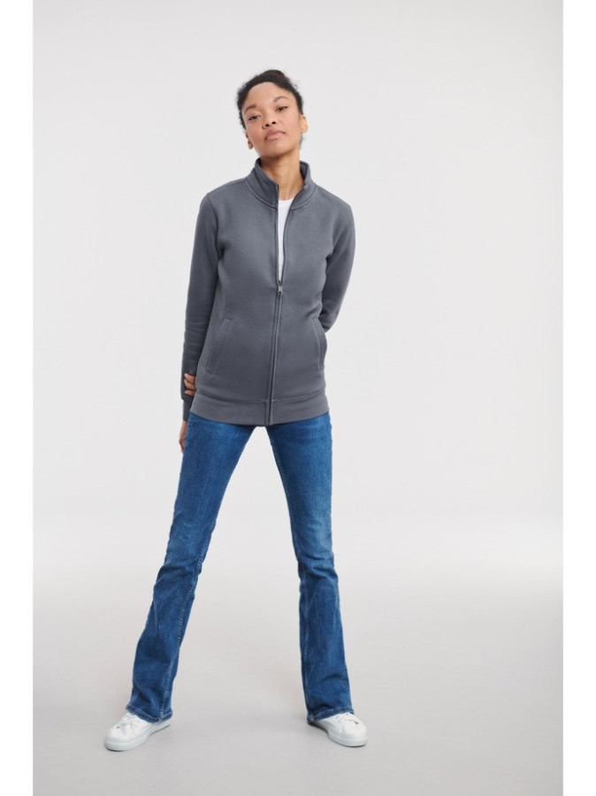 RUSSELL Ladies' Authentic ženski duks sa rajsferšlusom, tamno siva, XS