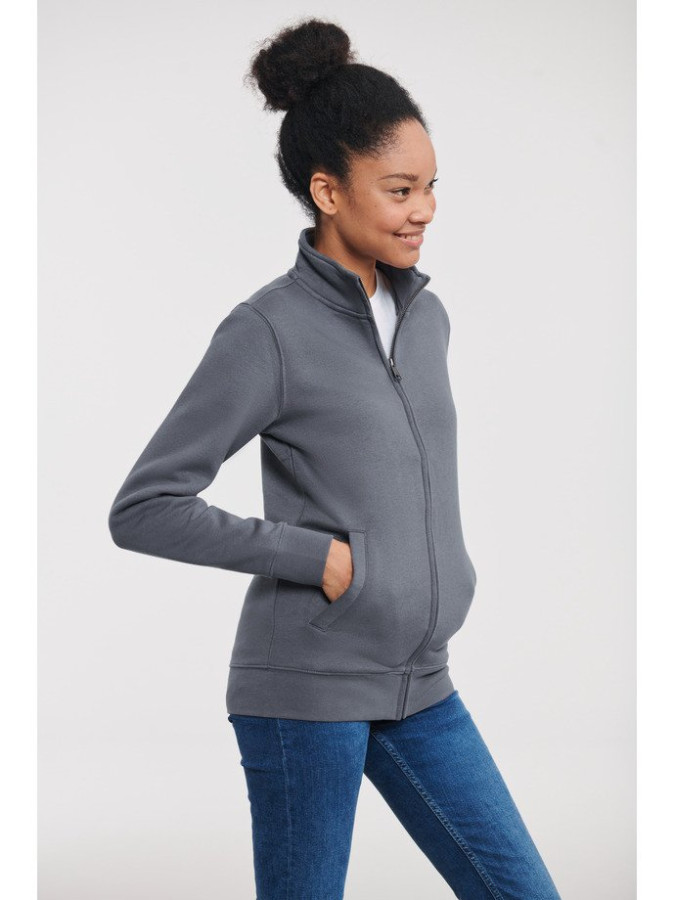 RUSSELL Ladies' Authentic Zip Up Sweatshirt, convoy grey, XS