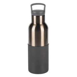 MATADOR, vacuum insulated bottle with silicone sleeve, 500 ml, dark gray