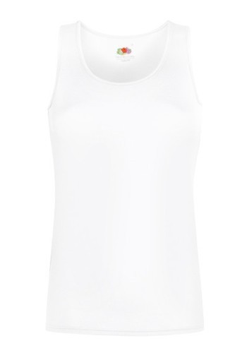 Fruit of the Loom, Ladies Performance Vest, Sports Athletic T-Shirt for Women, White, 2XL