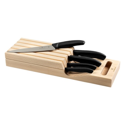 VICTORINOX SWISS CLASSIC, knife set 5/1, black