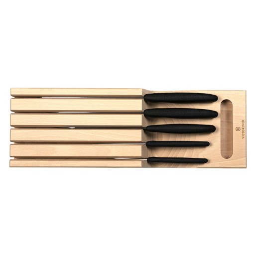 VICTORINOX SWISS CLASSIC, knife set 5/1, black