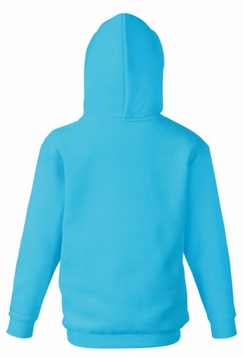 Fruit Of The Loom, Kids Classic Hooded Sweat Jacket, Hooded & Cibbler Sweatshirt, Azure Blue, 7-8