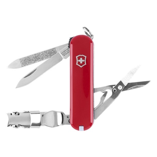 VICTORINOX NAIL CLIP, multifunctional knife with 8 functions, red