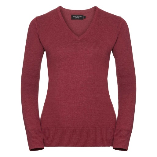 Women's Striped Pullover V-neck