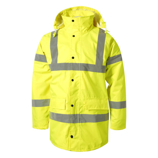 TRAFFIC, hi viz winter parka neon yellow