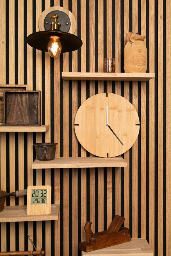 Tokei bamboo wall clock
