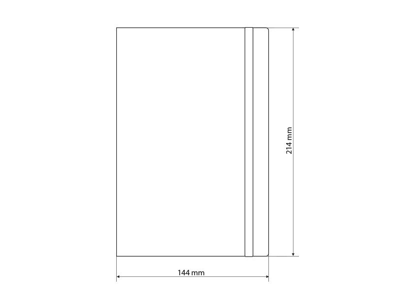 MALPENSA, A5 notes with elastic traka, silver