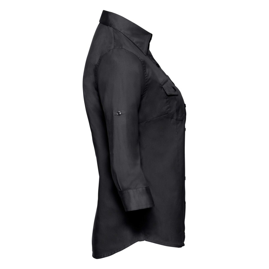 RUSSELL women's shirt with sleeves rolled up ROLL SLEEVE TWILL