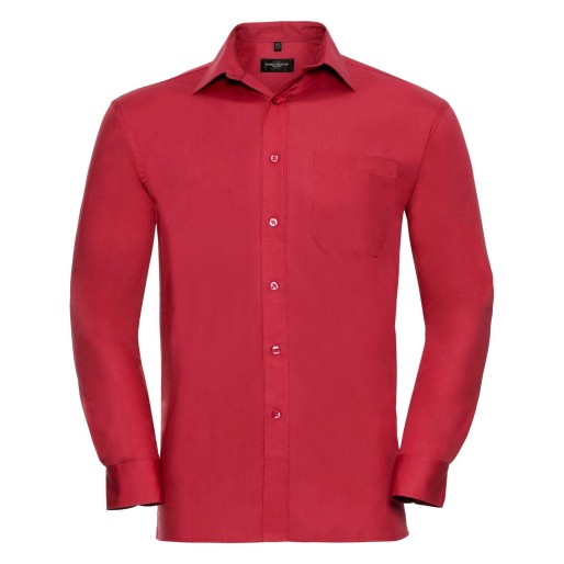 Men's LS Cot Pln Shirt