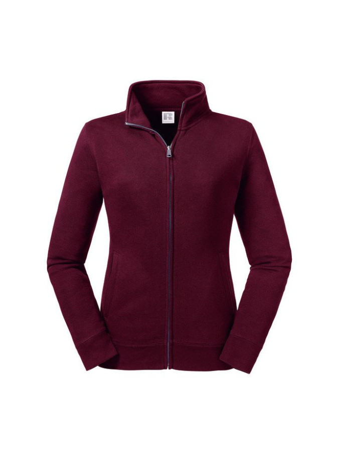 RUSSELL Ladies' Authentic Zip Up Sweatshirt, burgundy, XS