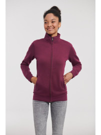 RUSSELL Ladies' Authentic Zip Up Sweatshirt, burgundy, XS