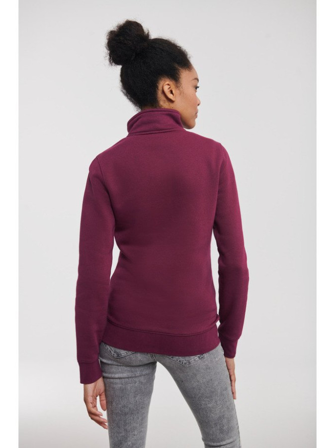 RUSSELL Ladies' Authentic Zip Up Sweatshirt, burgundy, XS