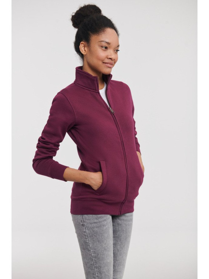 RUSSELL Ladies' Authentic Zip Up Sweatshirt, burgundy, XS
