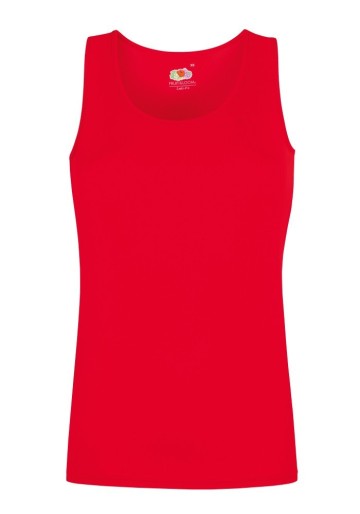 Fruit of the Loom, Ladies Performance Vest, Sports Athletic T-Shirt for Women, Red, L