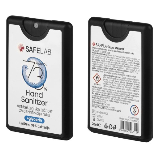 SPRAY CARD MIX 20, antibakterijska tečnost za dezinfekciju ruku, 20 ml, 24/1, mešane boje