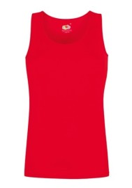 Fruit of the Loom, Ladies Performance Vest, Sports Athletic T-Shirt for Women, Red, 2XL