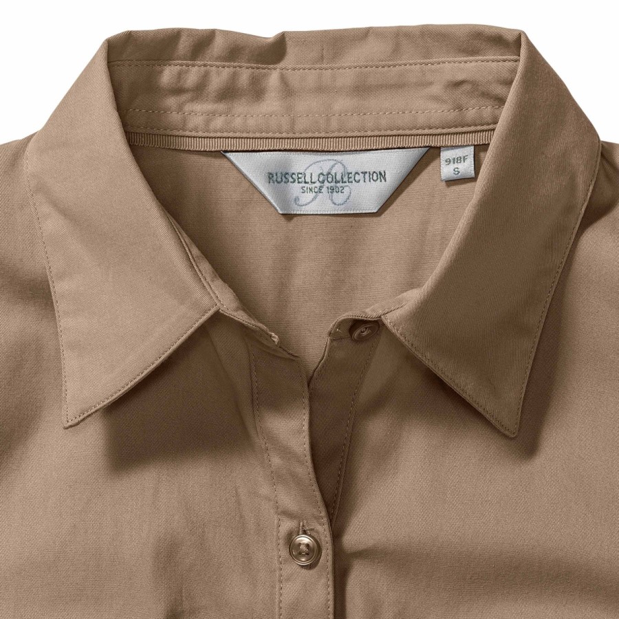 RUSSELL ženska košulja sa rukavima na namotavanje ROLL SLEEVE TWILL