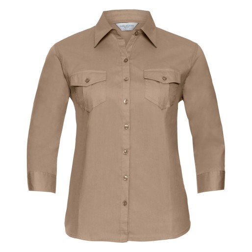 RUSSELL women's shirt with sleeves rolled up ROLL SLEEVE TWILL