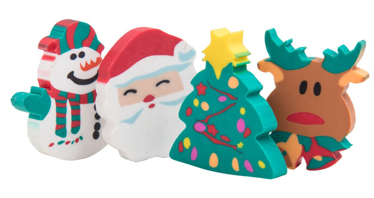 Flop Christmas eraser set