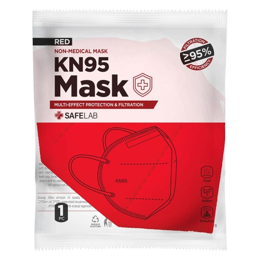 KN95, face mask, red