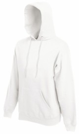 Fruit of the Loom, Classic Hooded Sweat, Men's Hooded Sweatshirt, White, S