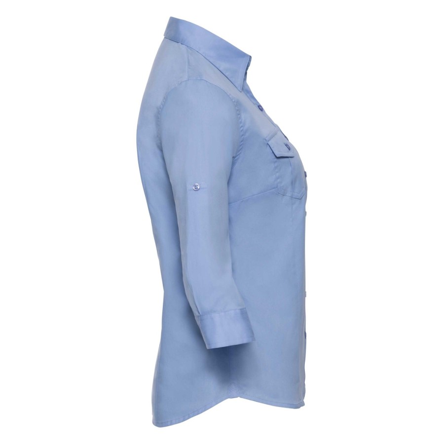 RUSSELL women's shirt with sleeves rolled up ROLL SLEEVE TWILL
