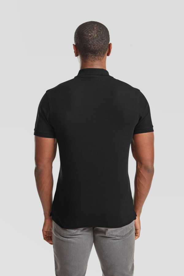 Fruit of the Loom, 65/35, polo shirt for men, black, 2XL