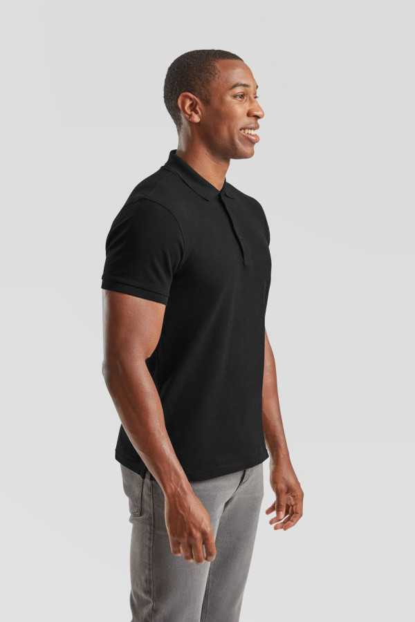 Fruit of the Loom, 65/35, polo shirt for men, black, 2XL