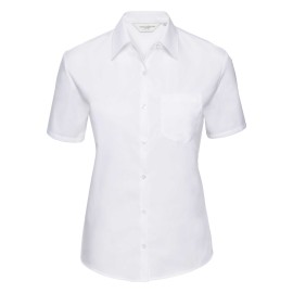 RUSSELL women's short sleeve shirt PURE COTTON POPLIN