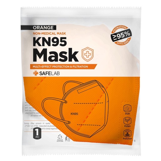 KN95, face mask, orange