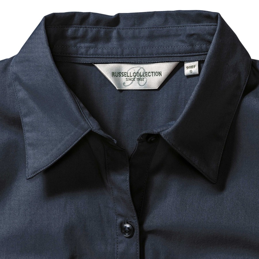 RUSSELL women's shirt with sleeves rolled up ROLL SLEEVE TWILL