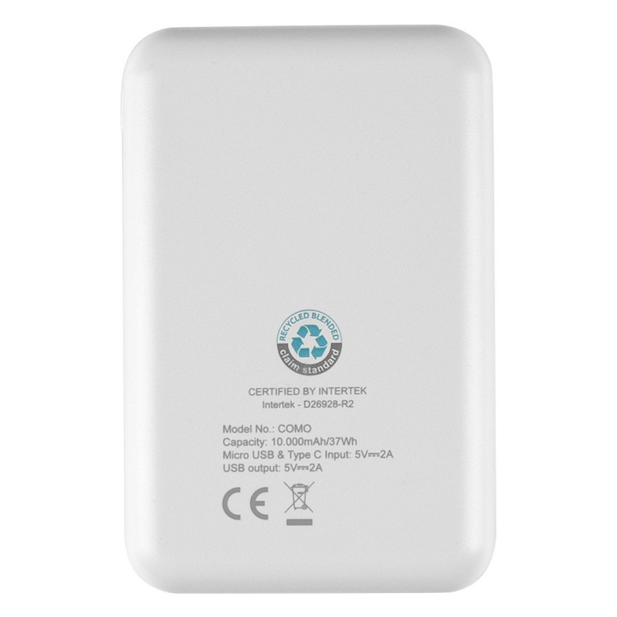 COMO, pomoćna baterija, 10.000 mah, bela