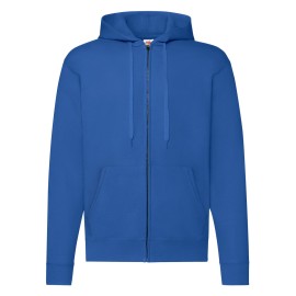 Fruit of the Loom, Classic Hooded Sweat Jacket, unisex duks sa kapuljačom i cibzarom, royal plava, S