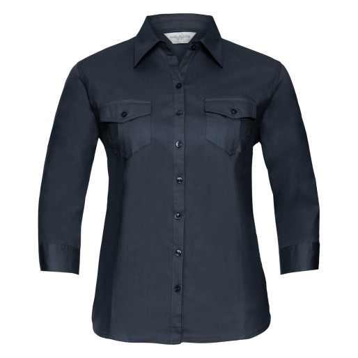 RUSSELL women's shirt with sleeves rolled up ROLL SLEEVE TWILL