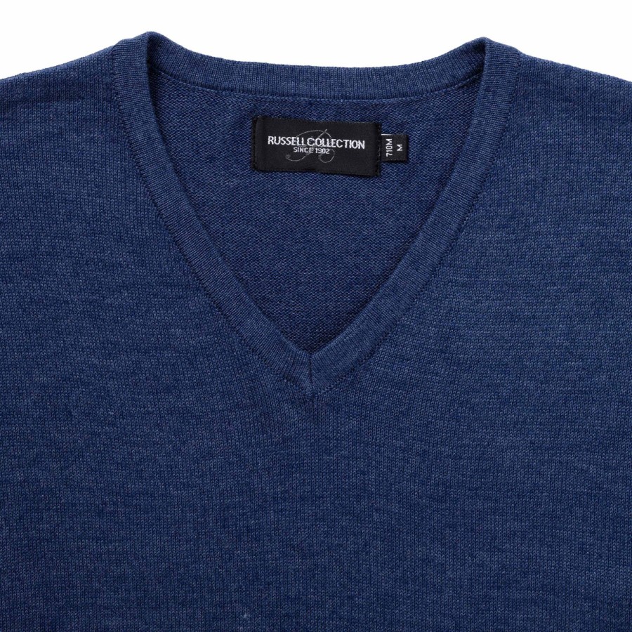 Muški štrikani džemper na V izrez