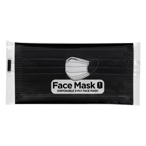 DFM SINGLE PACK, disposable face mask, single packaging, black
