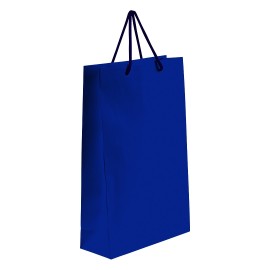 DINA, paper bag, laminated, royal blue