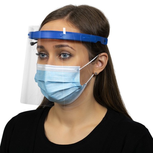 VIZPRO, face shield, blue